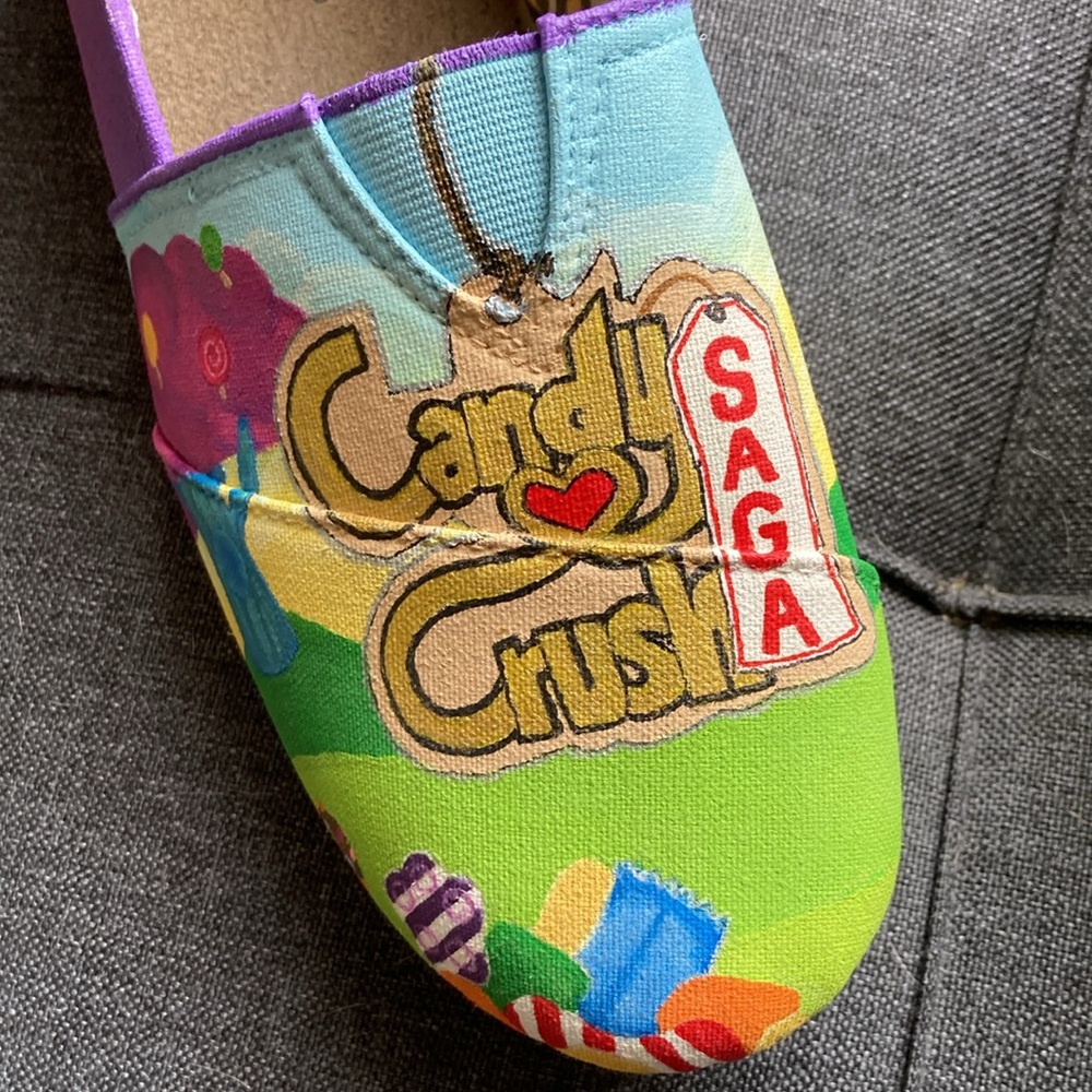 Chatties CANDY CRUSH flats size 8 unique fun colorful shoes - Picture 10 of 13